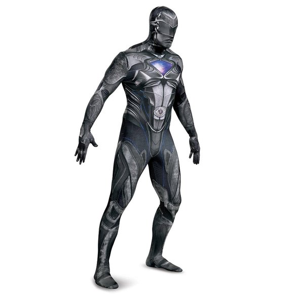 Mens Adult Power Rangers Jumpsuit Halloween Costume Size XXL 50-52   Black NIP - Picture 1 of 4